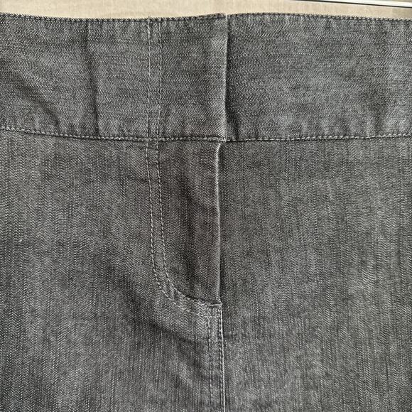 Kenneth Cole Reaction Black Demin Mini Skirt Jean Pencil Y2K Women's Size‎ 10 - Picture 2 of 10